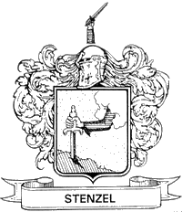 Old Black & White Stenzel Coat of Arms