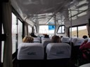 Inside our tour boat