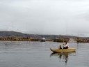 Small totora reed boat