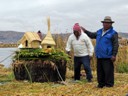  Interweaved totora reeds and their roots make up base of islands