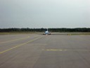 We hope this plane waits for us to cross