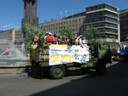 College kids celebrating National Day of Sweden & Flag Day, Sergel's Torg-Square