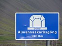8 mile long Almannaskardsgong Tunnel